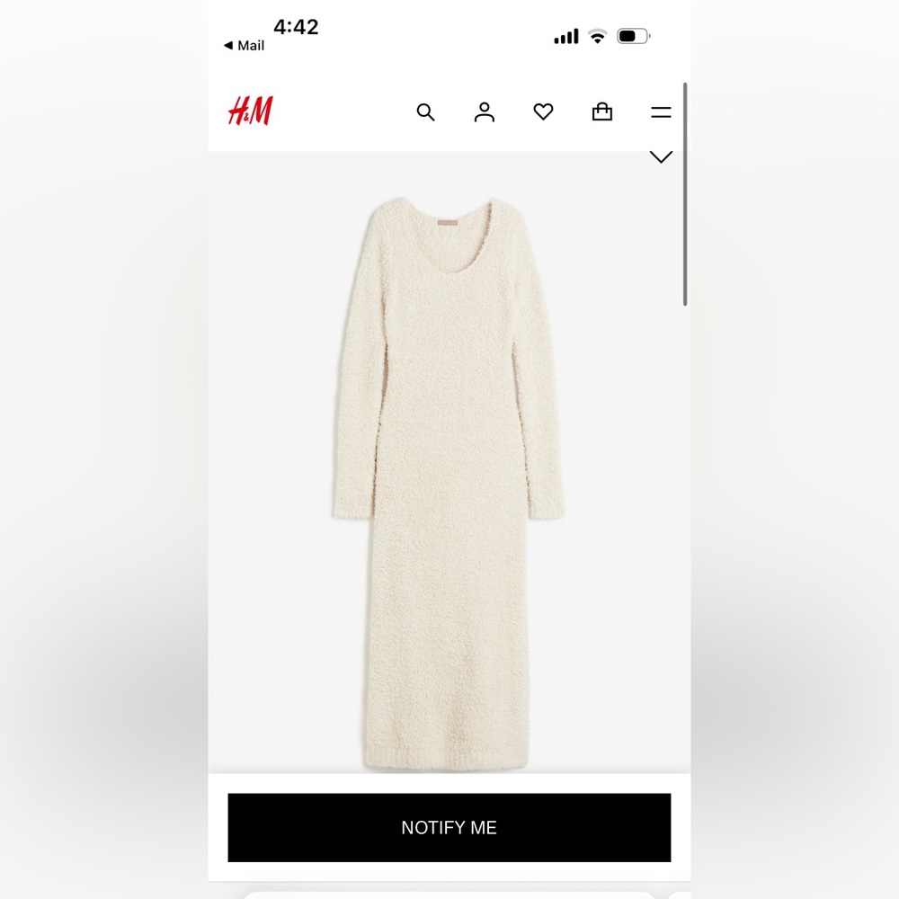 Sold out Fuzzy long bodycon teddy bear dress